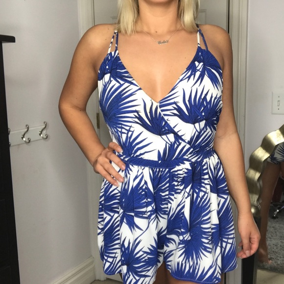 Other - A blue and white romper